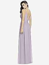 Rear View Thumbnail - Lilac Haze Deep V-Back Shirred Maxi Dress - Ensley