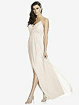 Front View Thumbnail - Oat Deep V-Back Shirred Maxi Dress - Ensley