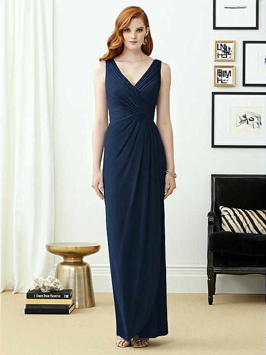 Sleeveless Draped Faux Wrap Maxi Dress - Dahlia