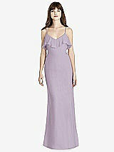 Front View Thumbnail - Lilac Haze Ruffle-Trimmed Backless Maxi Dress - Britt