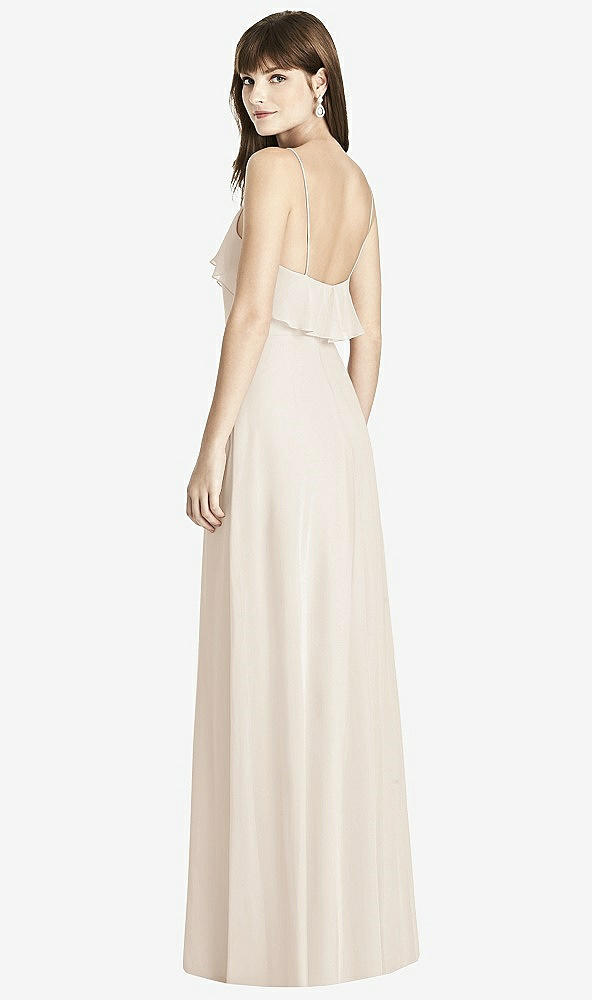 Back View - Oat Ruffle-Trimmed Backless Maxi Dress - Britt
