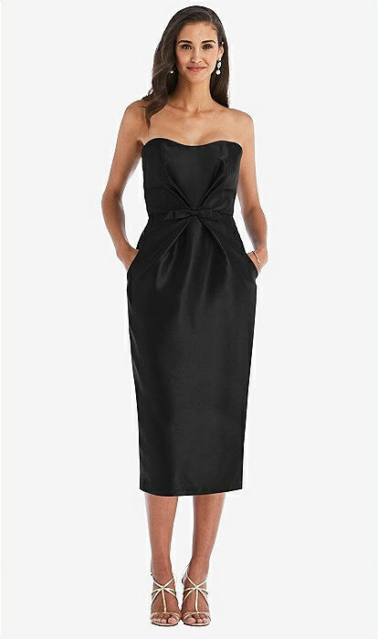 white christmas dresses Bebe Women's Faux Leather Mini Pencil Dress - Black main image 1